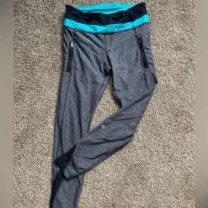 Lululemon Inspire Tight II leggings gray blue